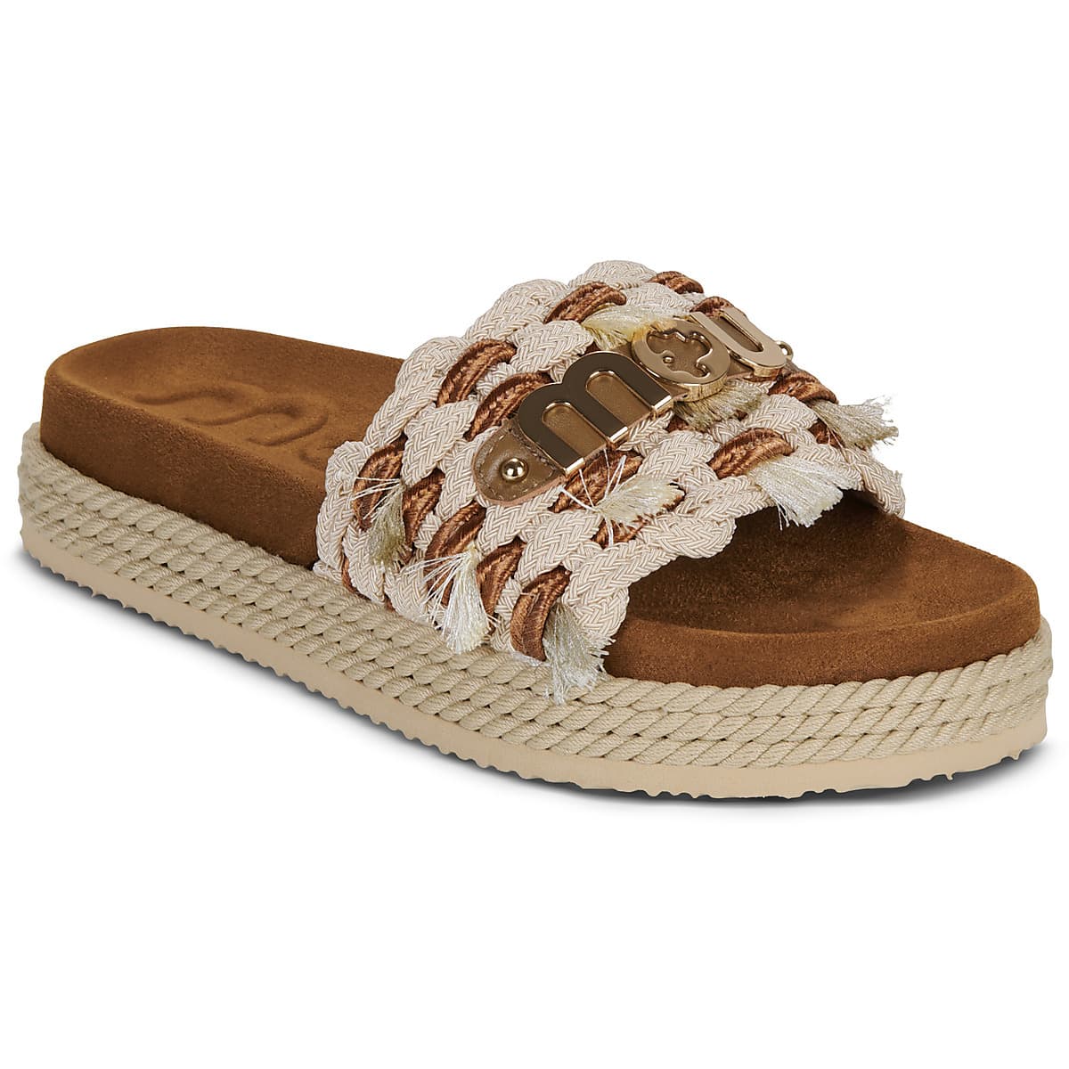 Mules Mou MONOBAND ROPE SANDAL FRINGES
