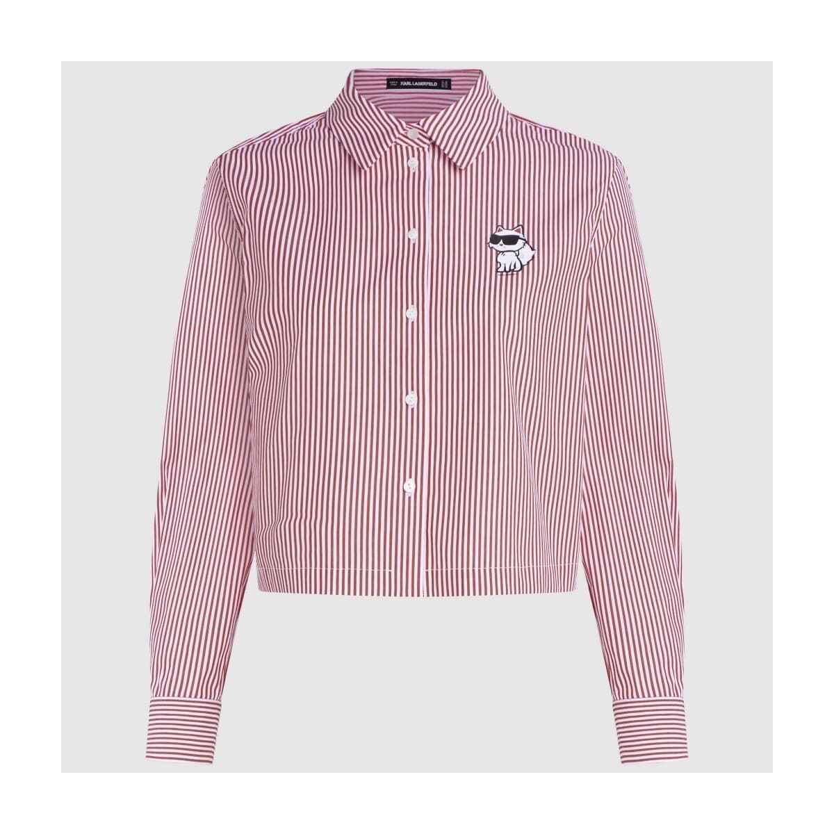 Πουκάμισα Karl Lagerfeld IKON CHOUPETTE CROPPED SHI