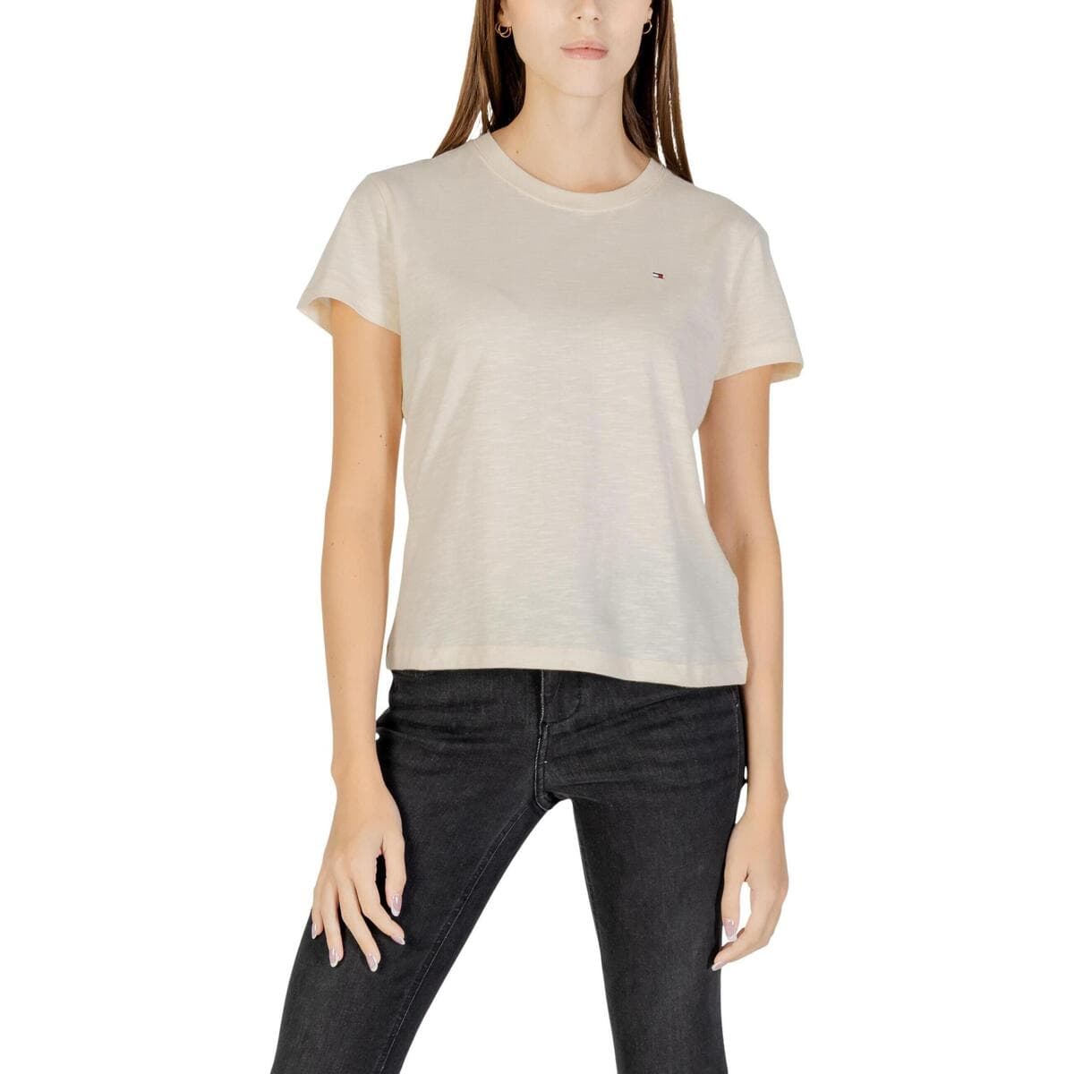 T-shirt με κοντά μανίκια Tommy Hilfiger SLIM SLUB C-NK SS WW0WW44433