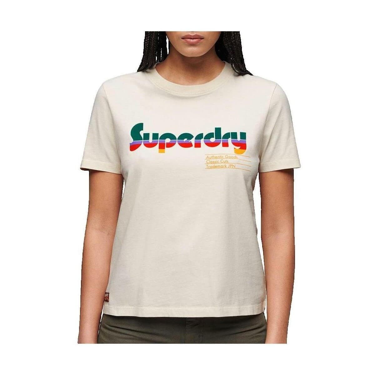 T-shirt με κοντά μανίκια Superdry T-shirt Retro Flock à manches courtes