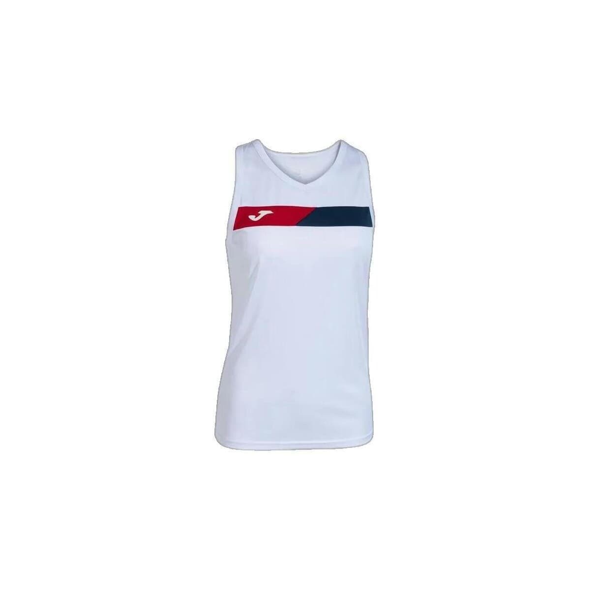 Αμάνικα/T-shirts χωρίς μανίκια Joma T-shirt Court blanc
