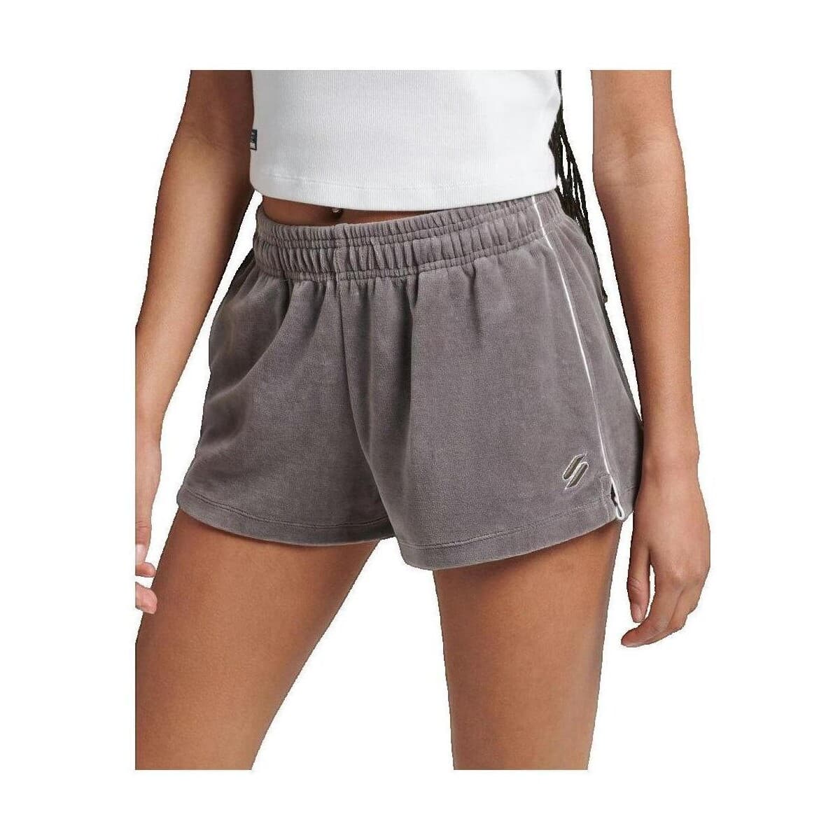 Shorts & Βερμούδες Superdry Short en velours gris