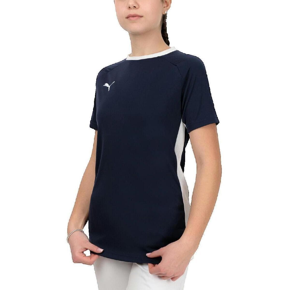 T-shirt με κοντά μανίκια Puma T-shirt Teamliga pour femme bleu