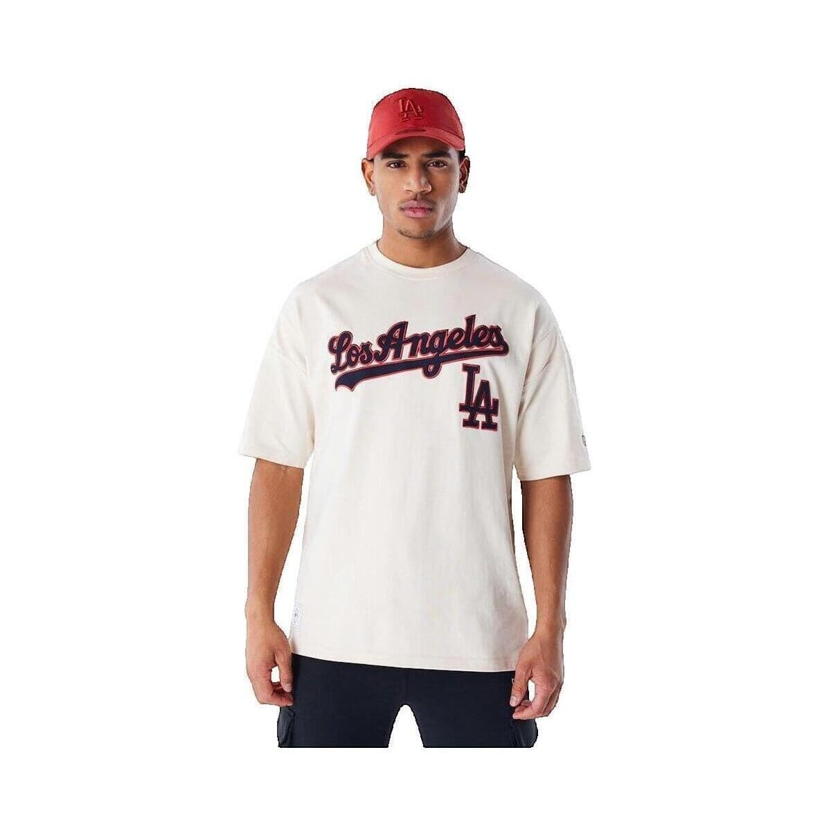 T-shirt με κοντά μανίκια New-Era T-shirt New Era MLB Rib Infill beige