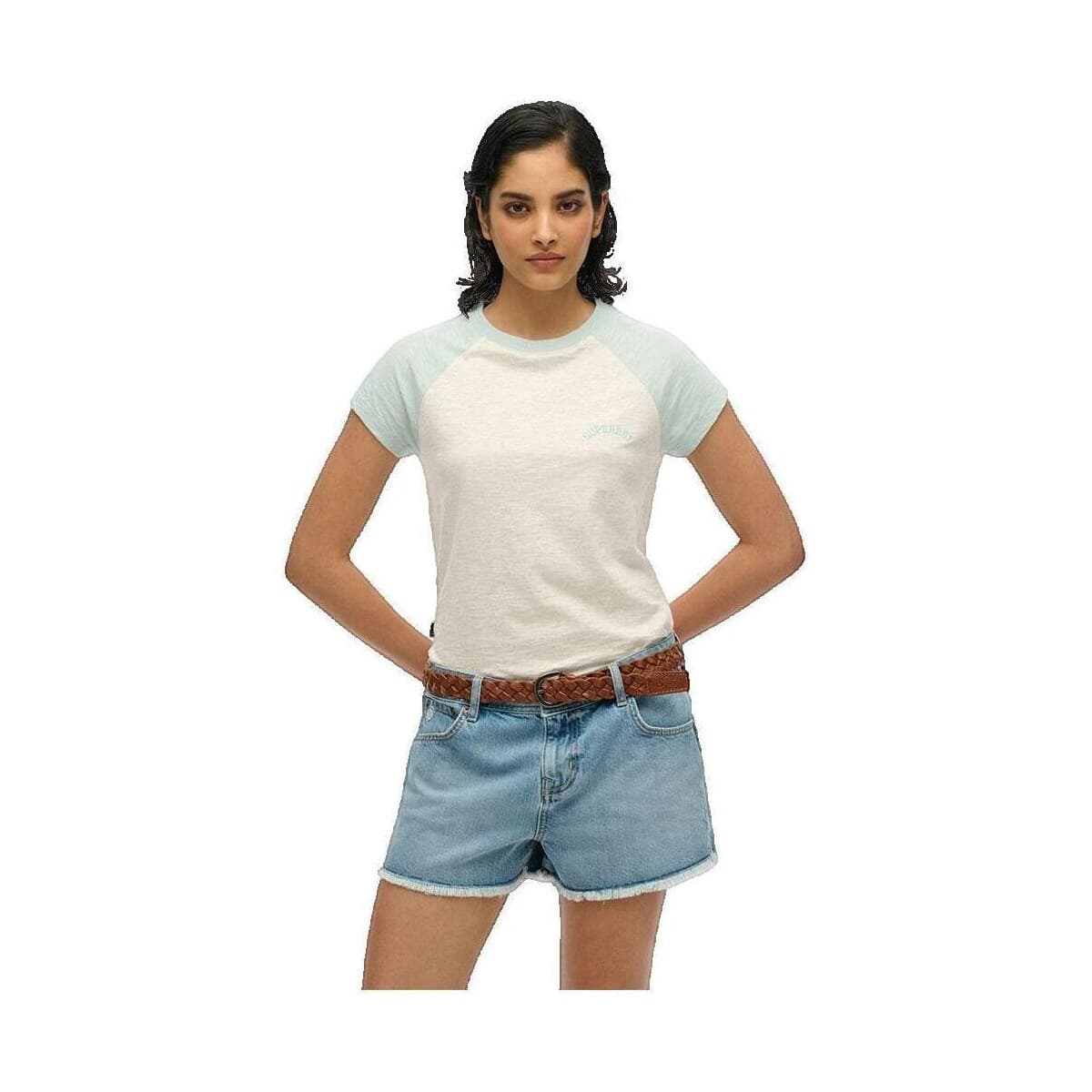 T-shirt με κοντά μανίκια Superdry T-shirt Essential Logo Raglan Slub