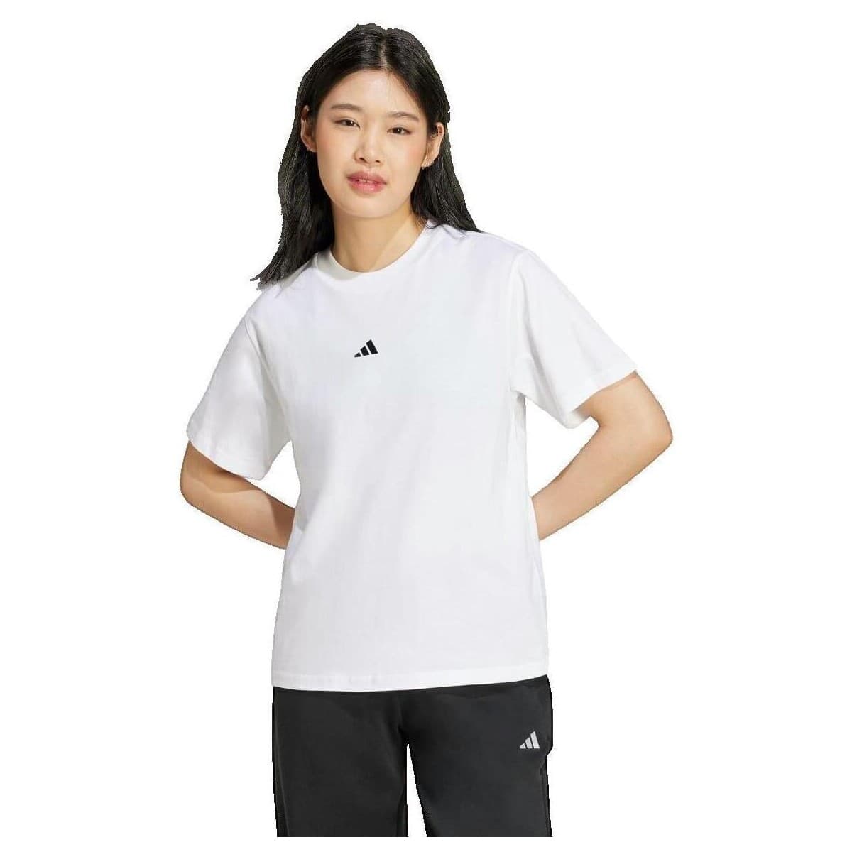 T-shirt με κοντά μανίκια adidas T-shirt Essentials Small Logo blanc