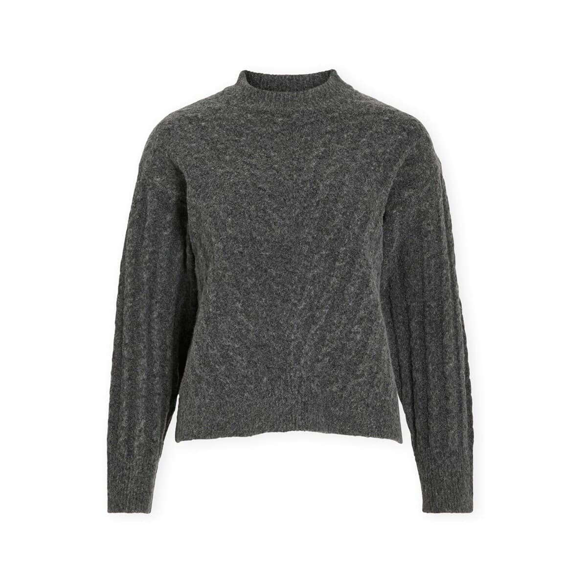 Πουλόβερ Vila Relli Highneck Knit - Dark Grey Melange