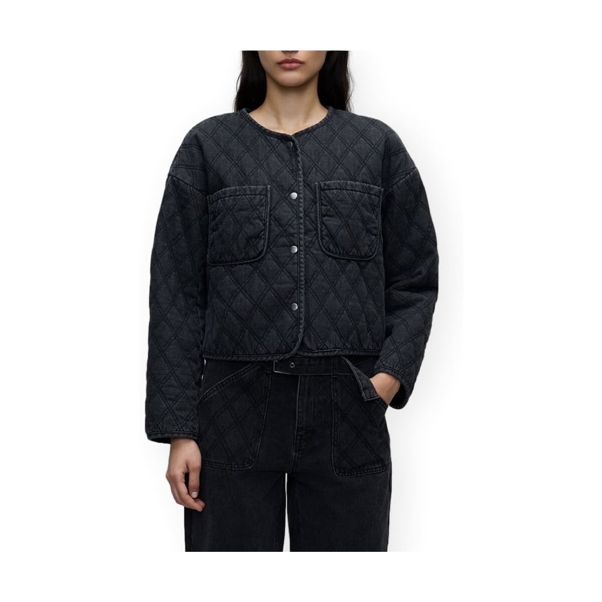 Χοντρό μπουφάν Vila Kvilla Jacket - Dark Grey Denim