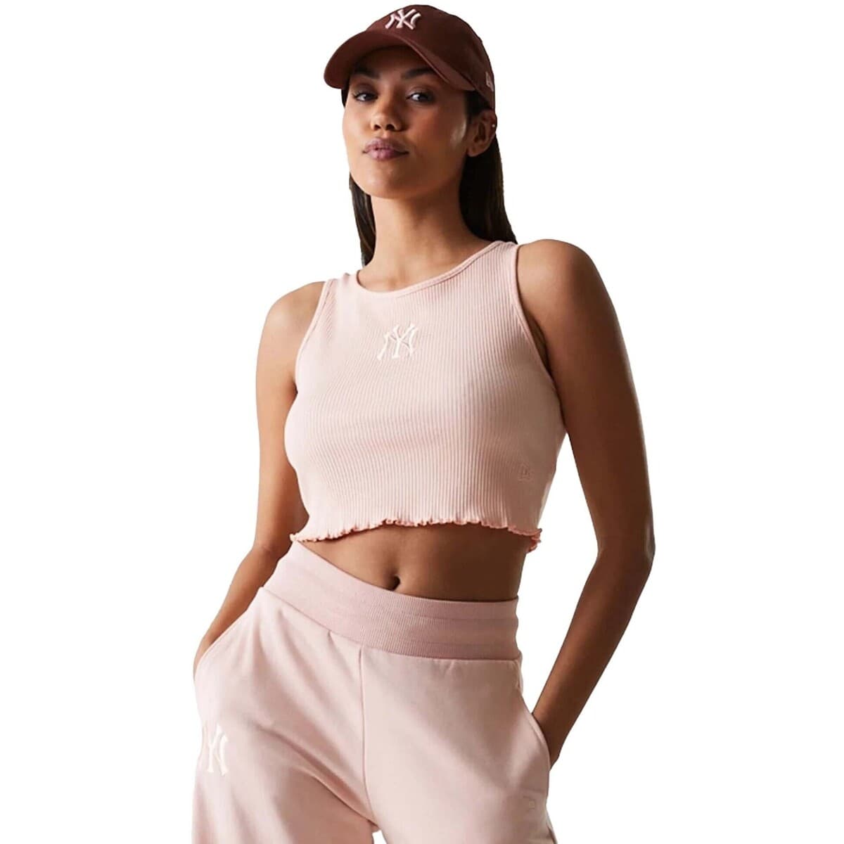 Αμάνικα/T-shirts χωρίς μανίκια New-Era Wmns Mlb Rib Tank Top Neyyan Prs