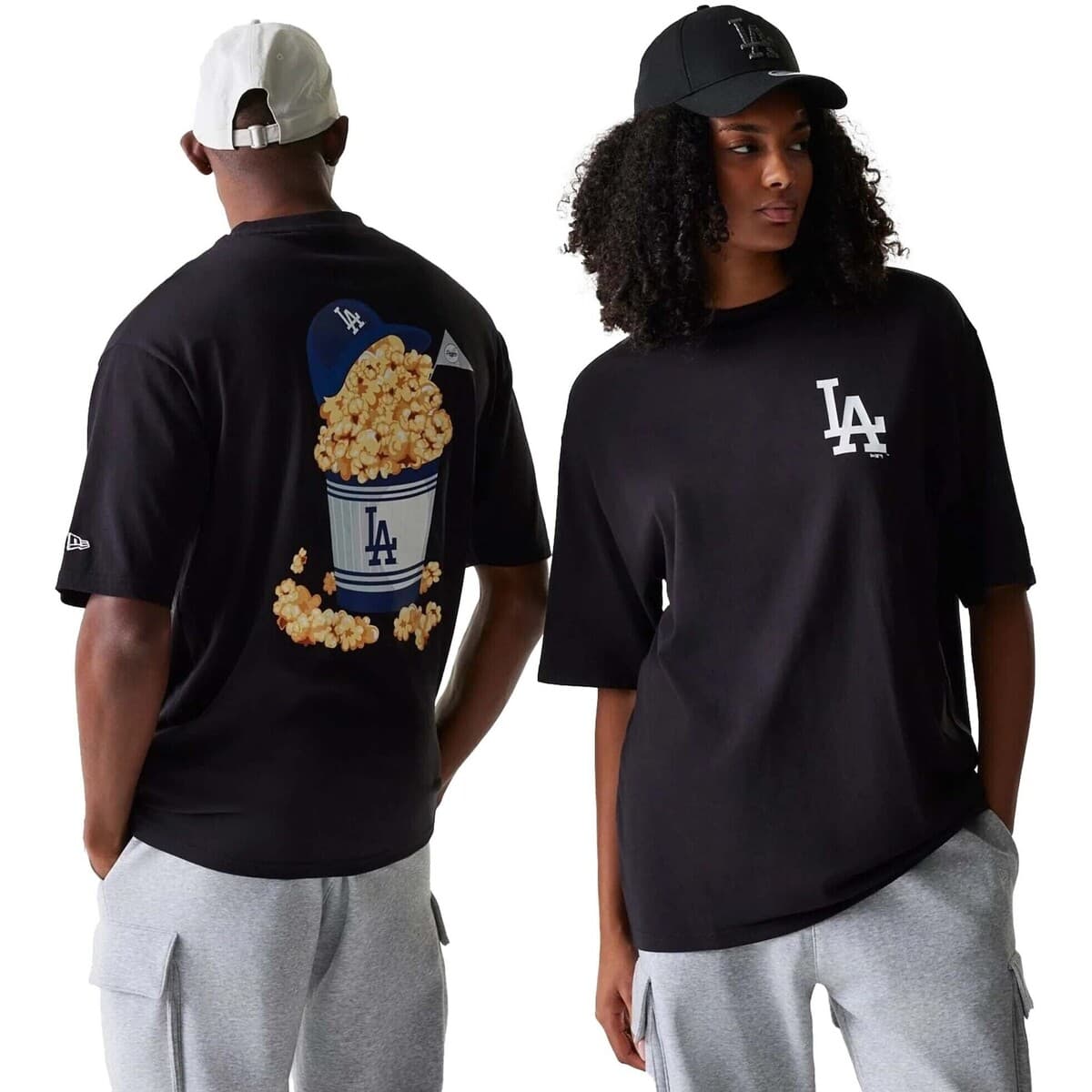 T-shirt με κοντά μανίκια New-Era Mlb Food Grphc Os Tee Losdod Blk