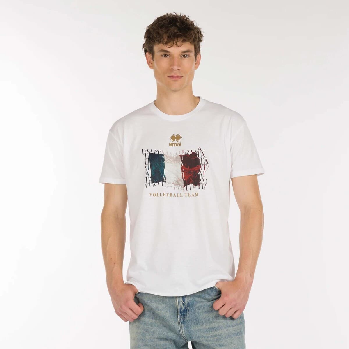 T-shirt με κοντά μανίκια Errea Naz. Italia Volley T-Shirt Ita Er 05 Mc Ad