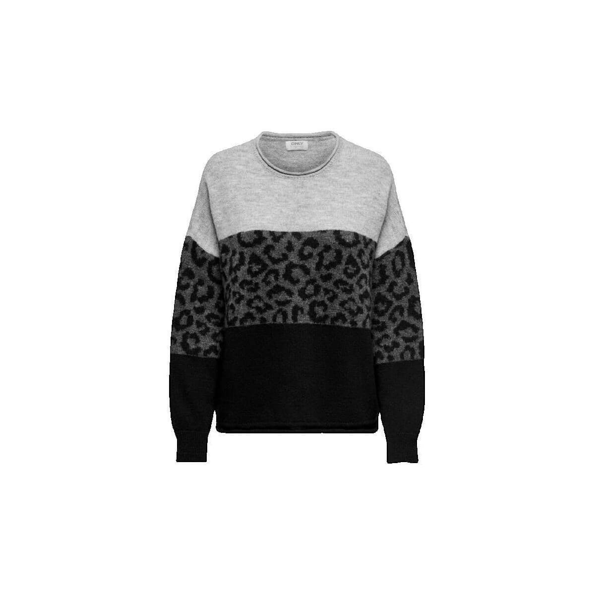 Πουλόβερ Only Pull motif léopard col rond