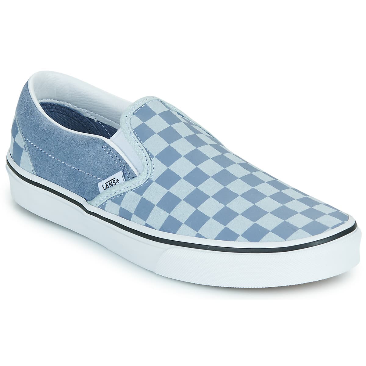 Slip on Vans Classic Slip-On CHECKERBOARD LIGHT BLUE