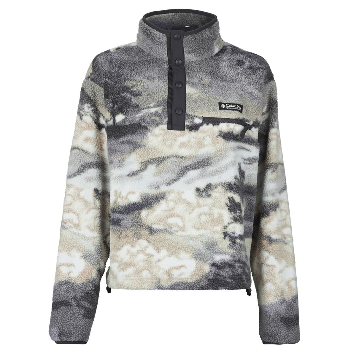 Fleece Columbia HELVETIA II PRINTED CROPPED HALF SNAP FLEECE
