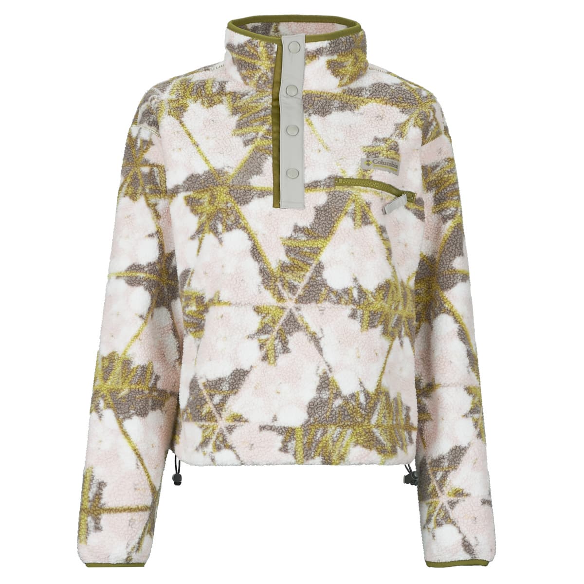 Fleece Columbia HELVETIA II PRINTED CROPPED HALF SNAP FLEECE
