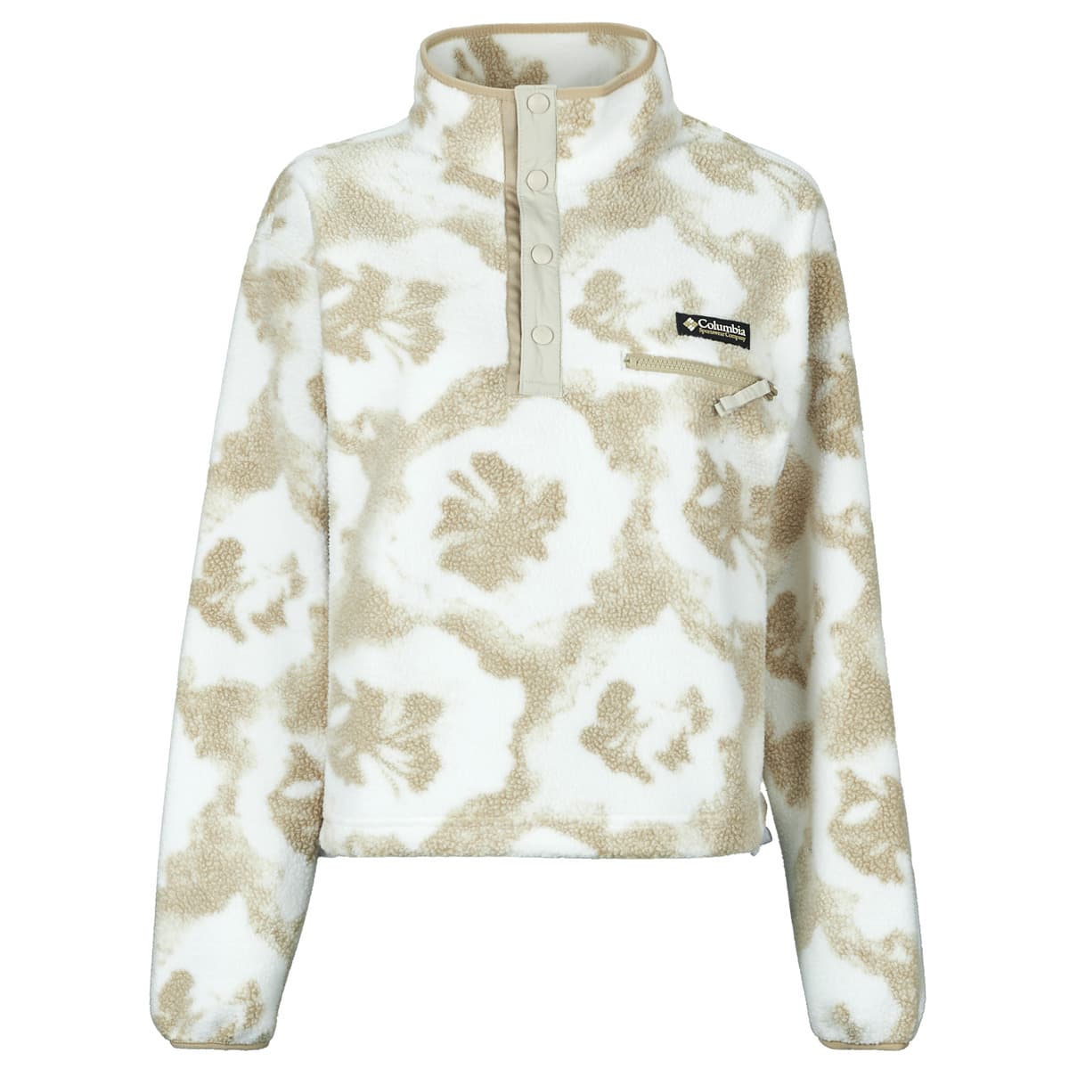 Fleece Columbia HELVETIA II PRINTED CROPPED HALF SNAP FLEECE