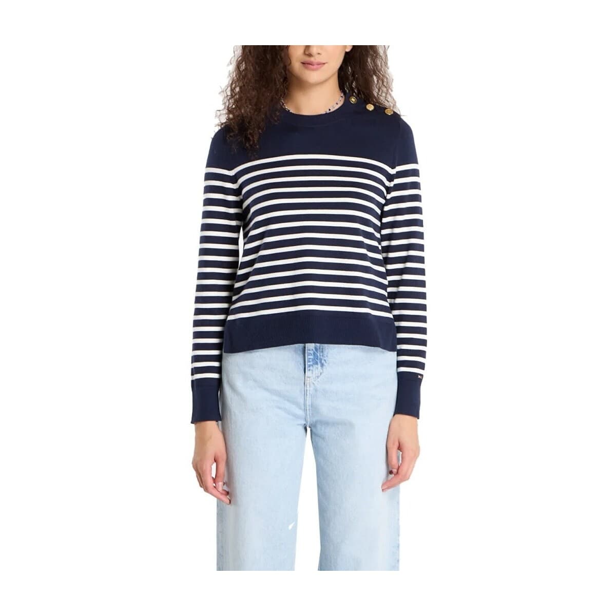 Πουλόβερ Tommy Hilfiger CO JERSEY MID GG LS GOLD