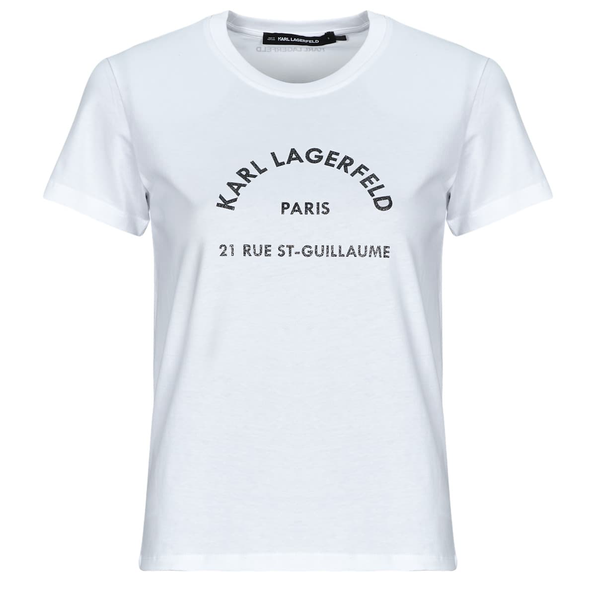 T-shirt με κοντά μανίκια Karl Lagerfeld RSG GLITTER PETITE T-SHIRT