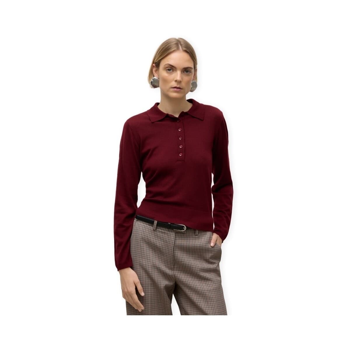 Πουλόβερ Aware Noos Polo Sikita - Zinfandel