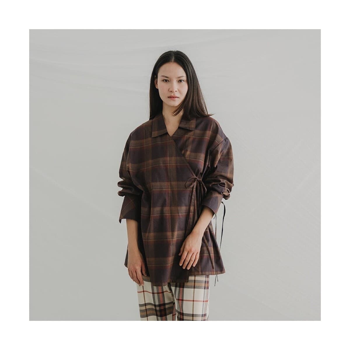 Μπλούζα Mirakaya Wrap Shirt - Xadrez