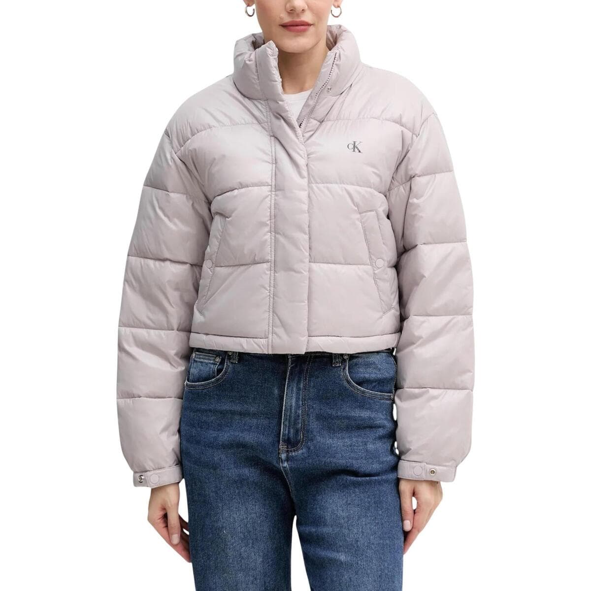 Χοντρό μπουφάν Calvin Klein Jeans SHINE CROP PUFFER JA LV047D504G