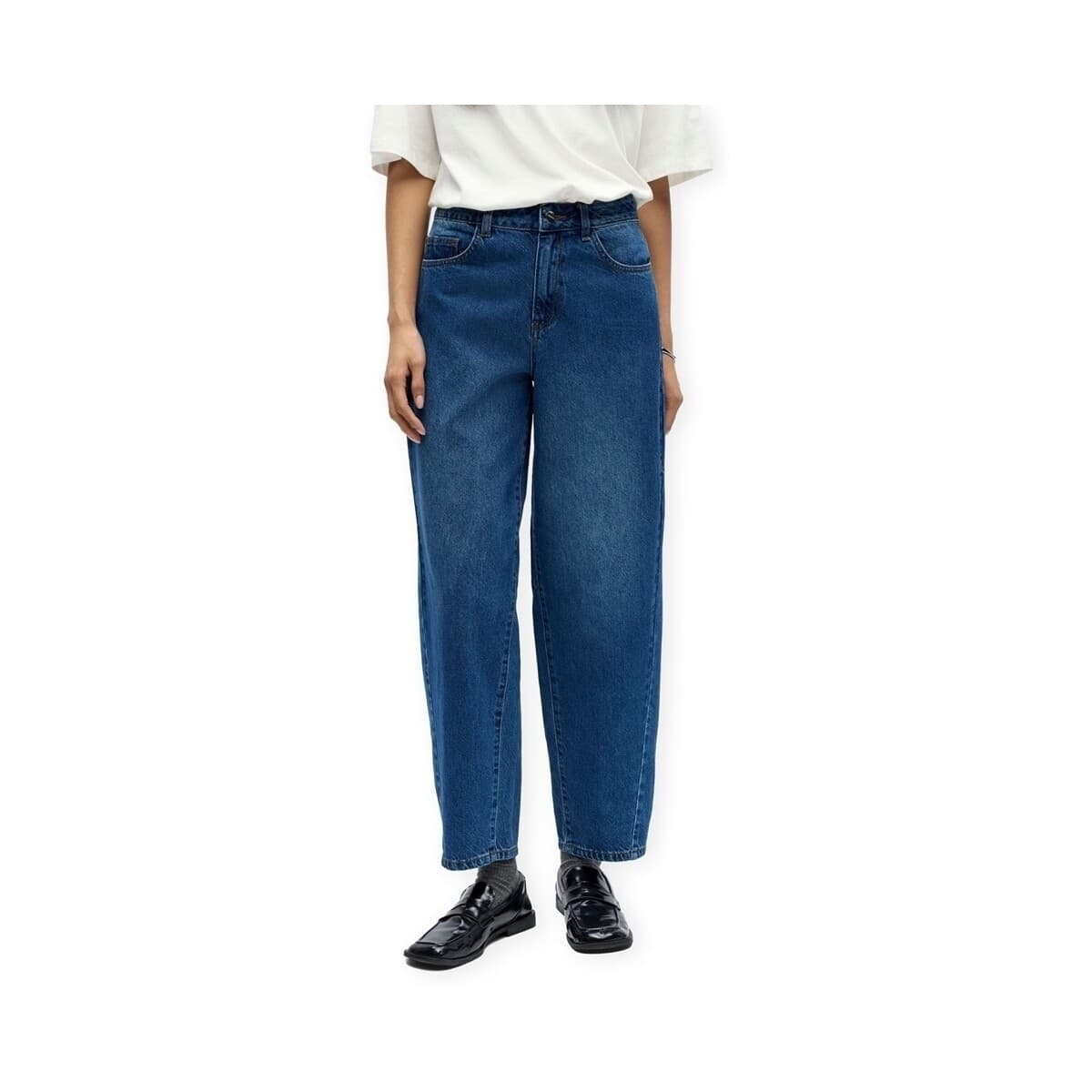 Jeans tapered / στενά τζην Object Noos Miu Zoe Jeans - Medium Blue Denim