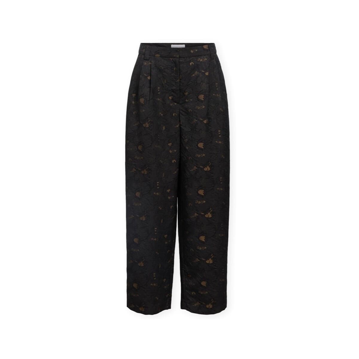 Παντελόνια Object Lovia Trousers - Black/Seal Brown