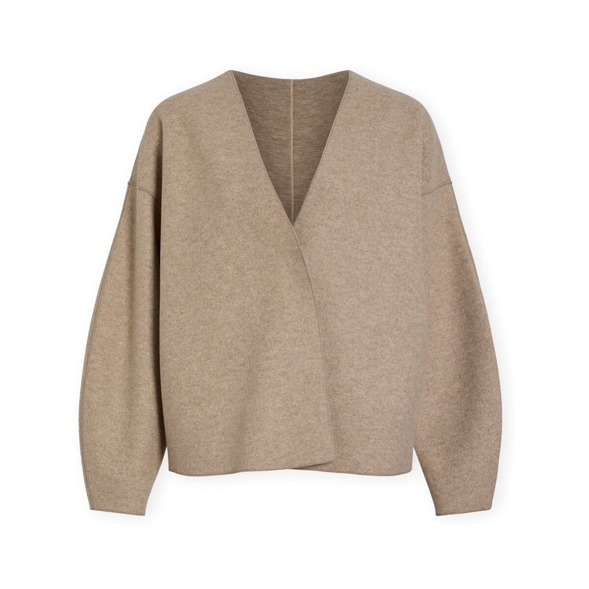 Παλτό Vila Noos Juice Loose Jacket - Natural Melange