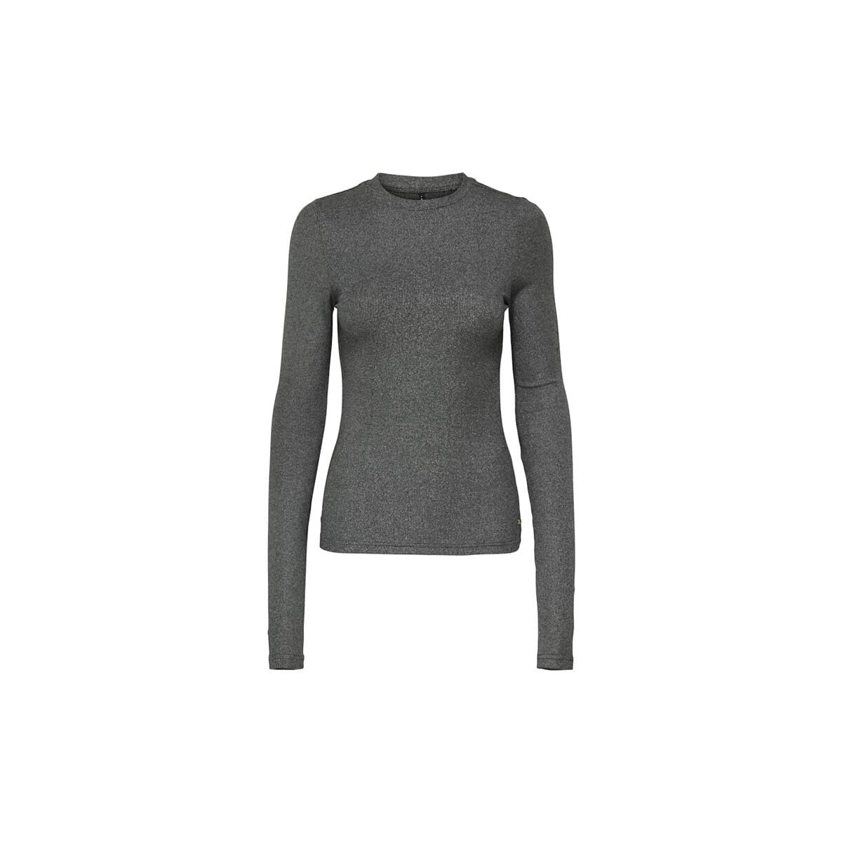 Μπλουζάκια με μακριά μανίκια Only ONLLENA RIB GLITTER O NECK LONGSLEEVE TOP WOMEN