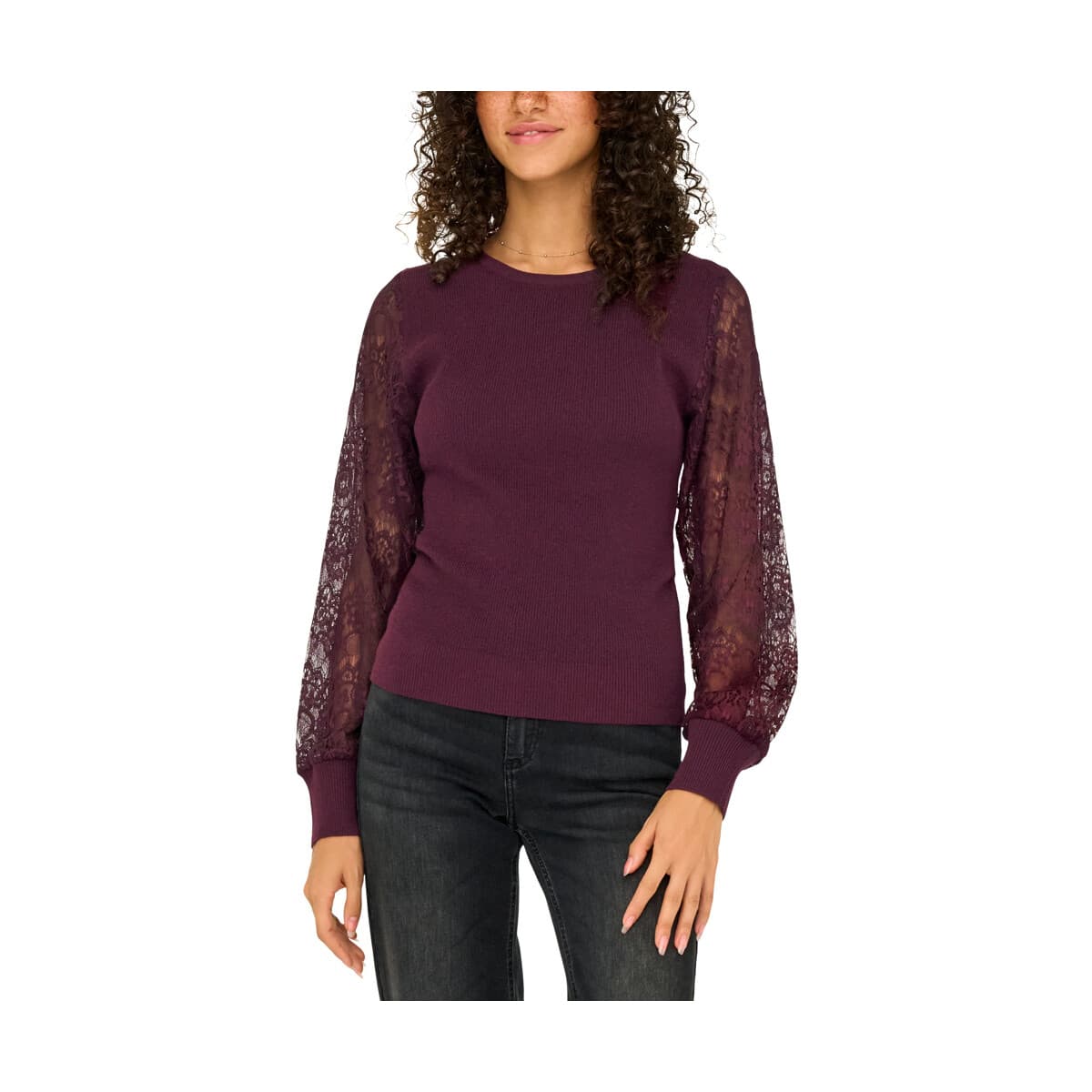 Μπλουζάκια με μακριά μανίκια Only ONLPERRY LIFE KNITTED O NECK PULLOVER WOMEN