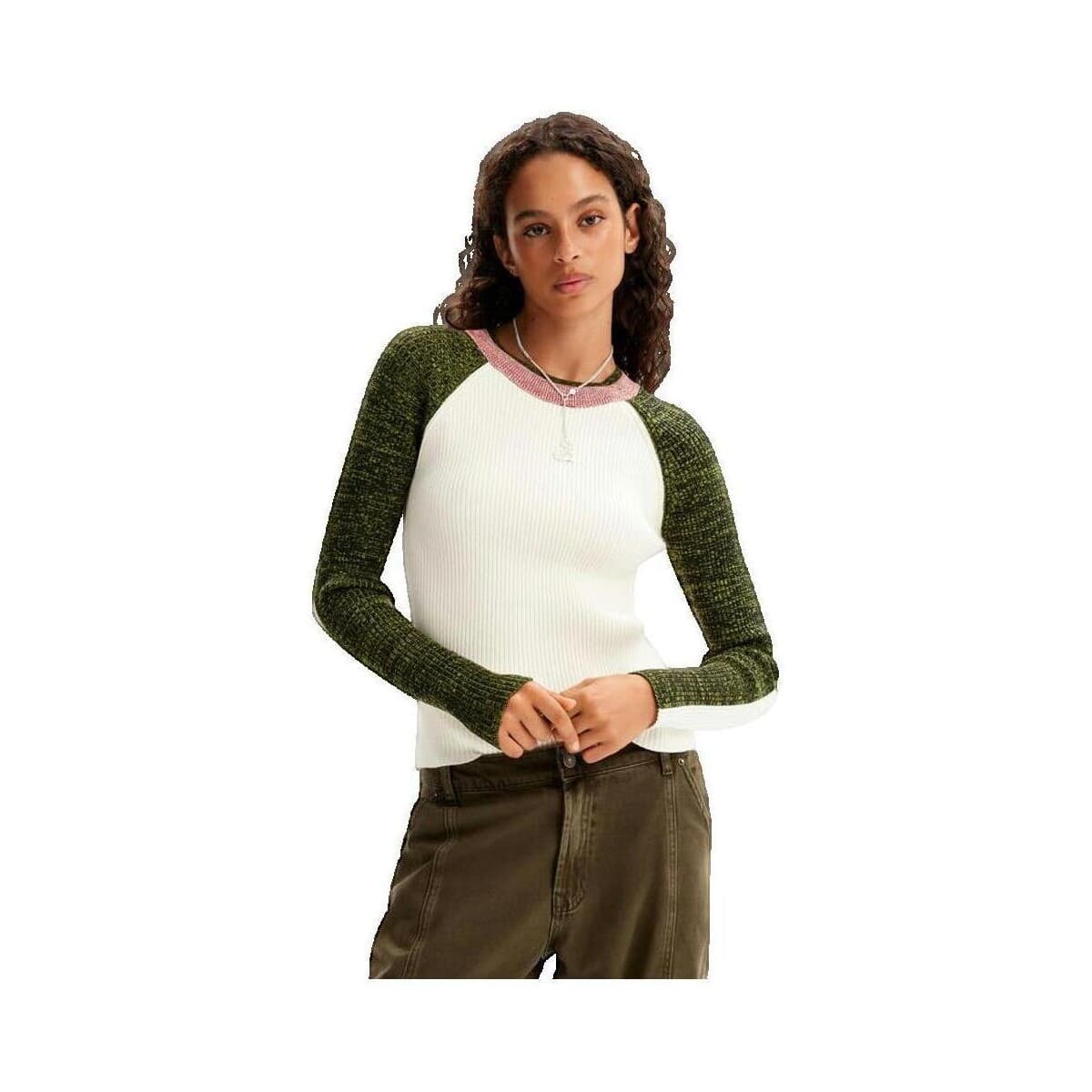 Πουλόβερ Desigual Côtelé Chiné