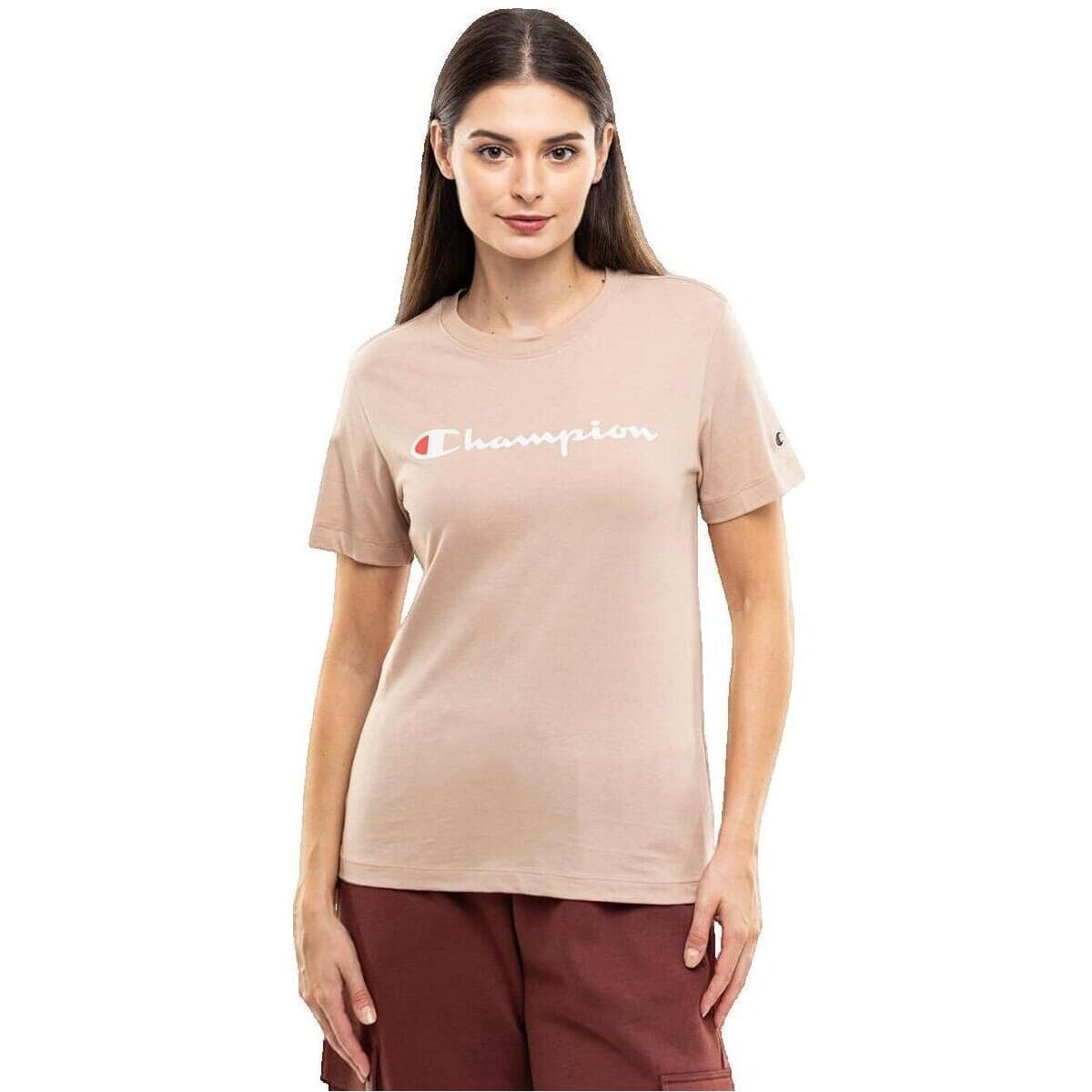 T-shirt με κοντά μανίκια Champion T-shirt SS Tee Beige