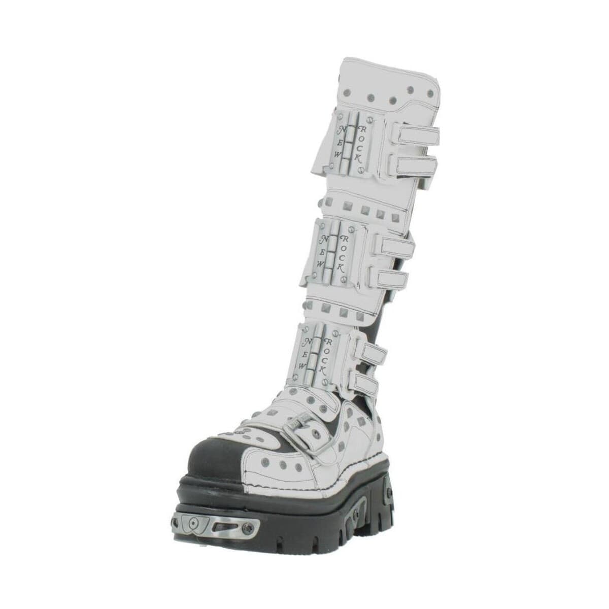 Μποτίνια New Rock HIGH BOOT METALLIC M800 C2 HIGH
