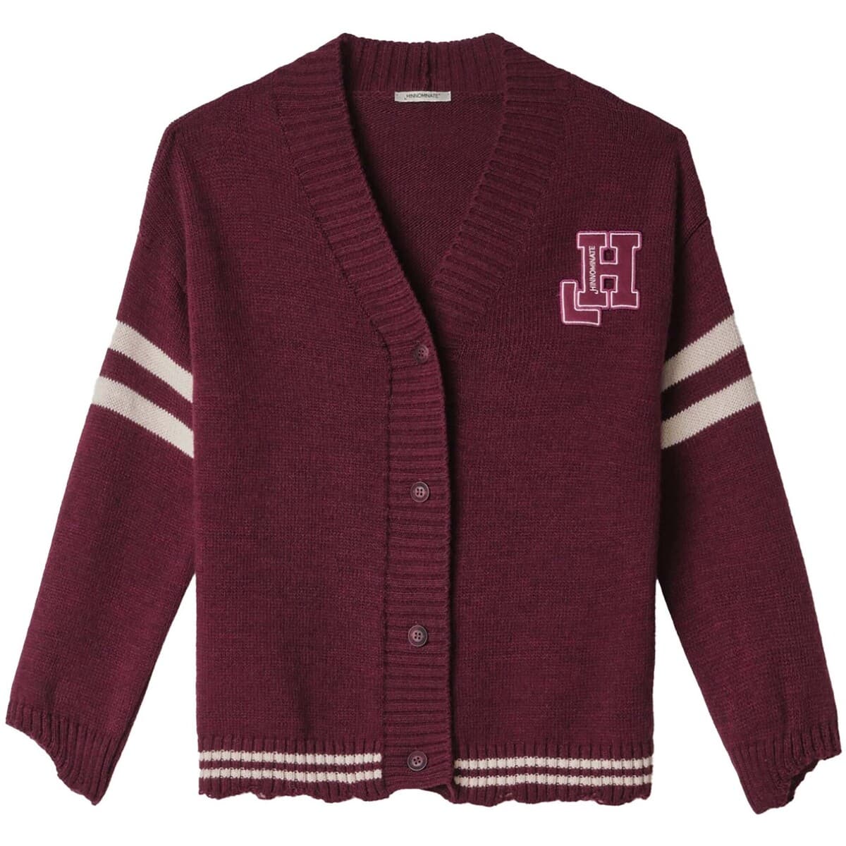 Μπουφάν / Ζακέτες Hinnominate Cardigan Con Rotture, Righe E Patch College