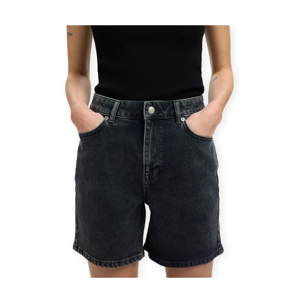 Shorts & Βερμούδες Selected W Krista Shorts - Black Denim