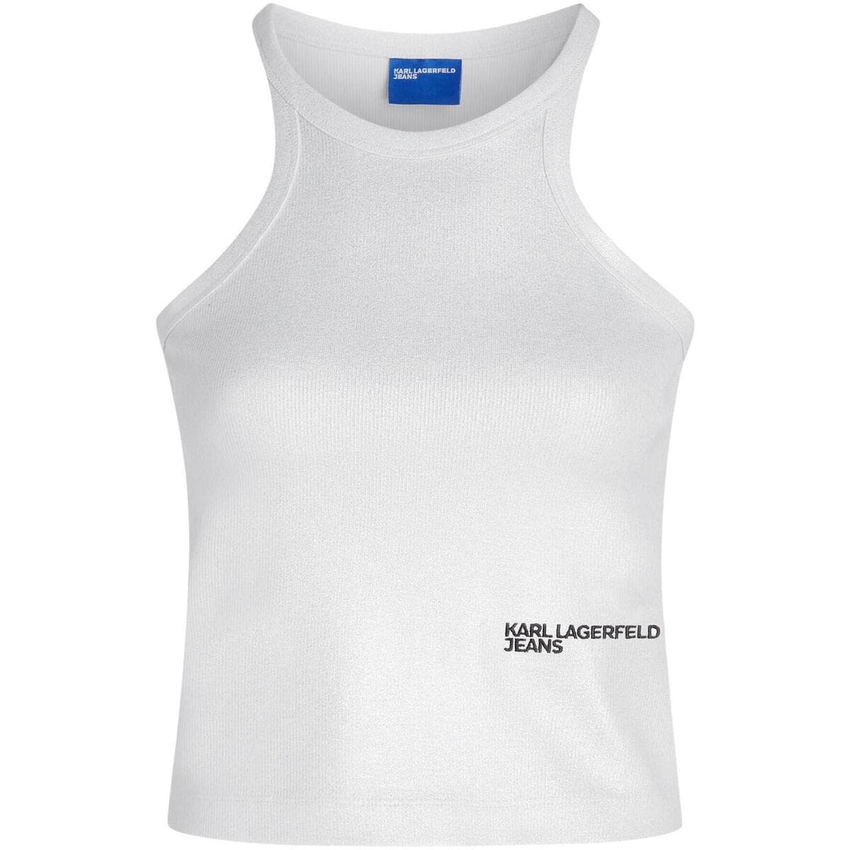 Αμάνικα/T-shirts χωρίς μανίκια Karl Lagerfeld KLJ Coated Ribbed Tank B1W17052