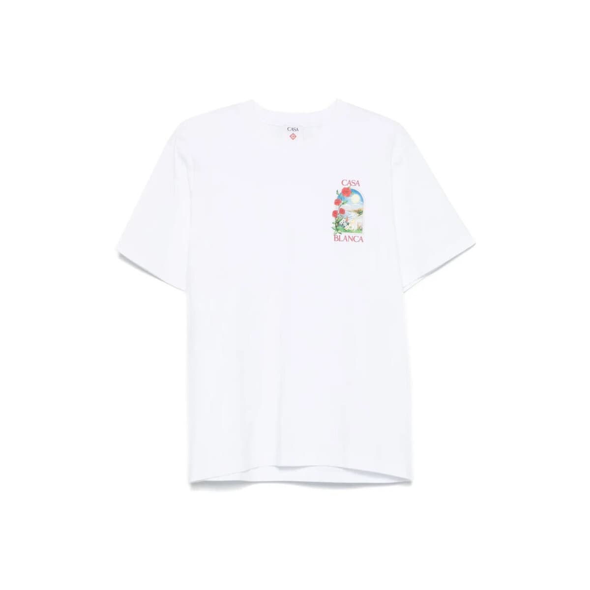 T-shirt με κοντά μανίκια Casablanca LA DAYS T-SHIRT WHITE