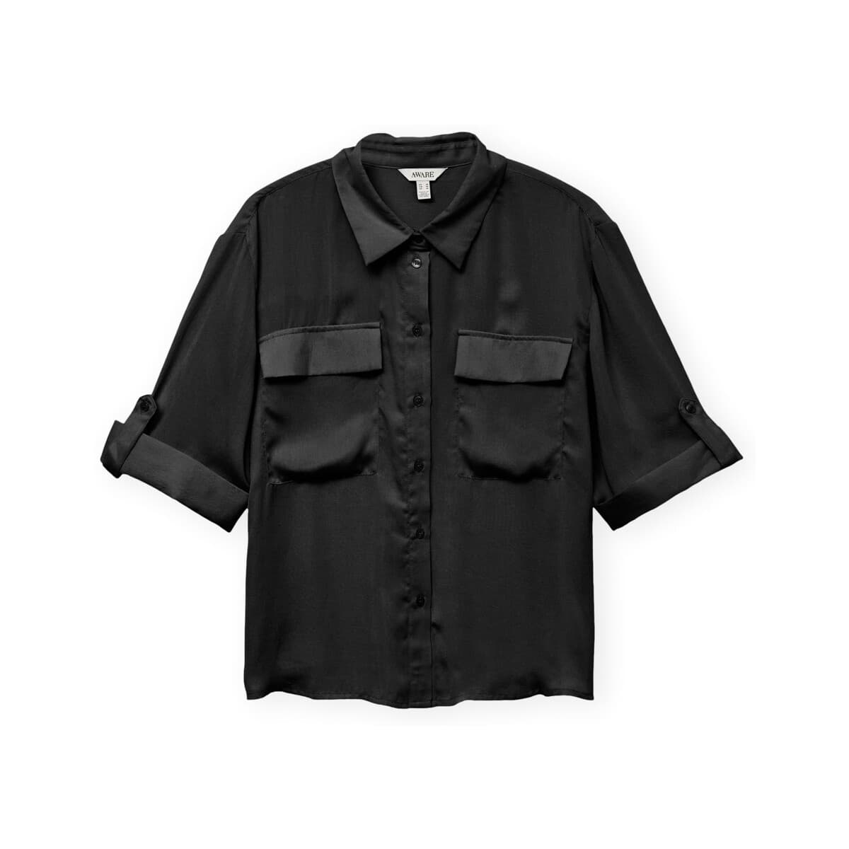 Πουκάμισο με κοντά μανίκια Aware Fabiana Shirt - Black
