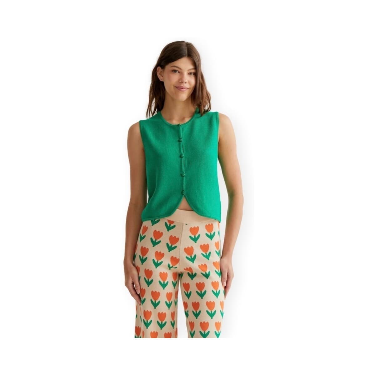 Μπλούζα Compania Fantastica COMPAÑIA FANTÁSTICA Top 10239 - Green