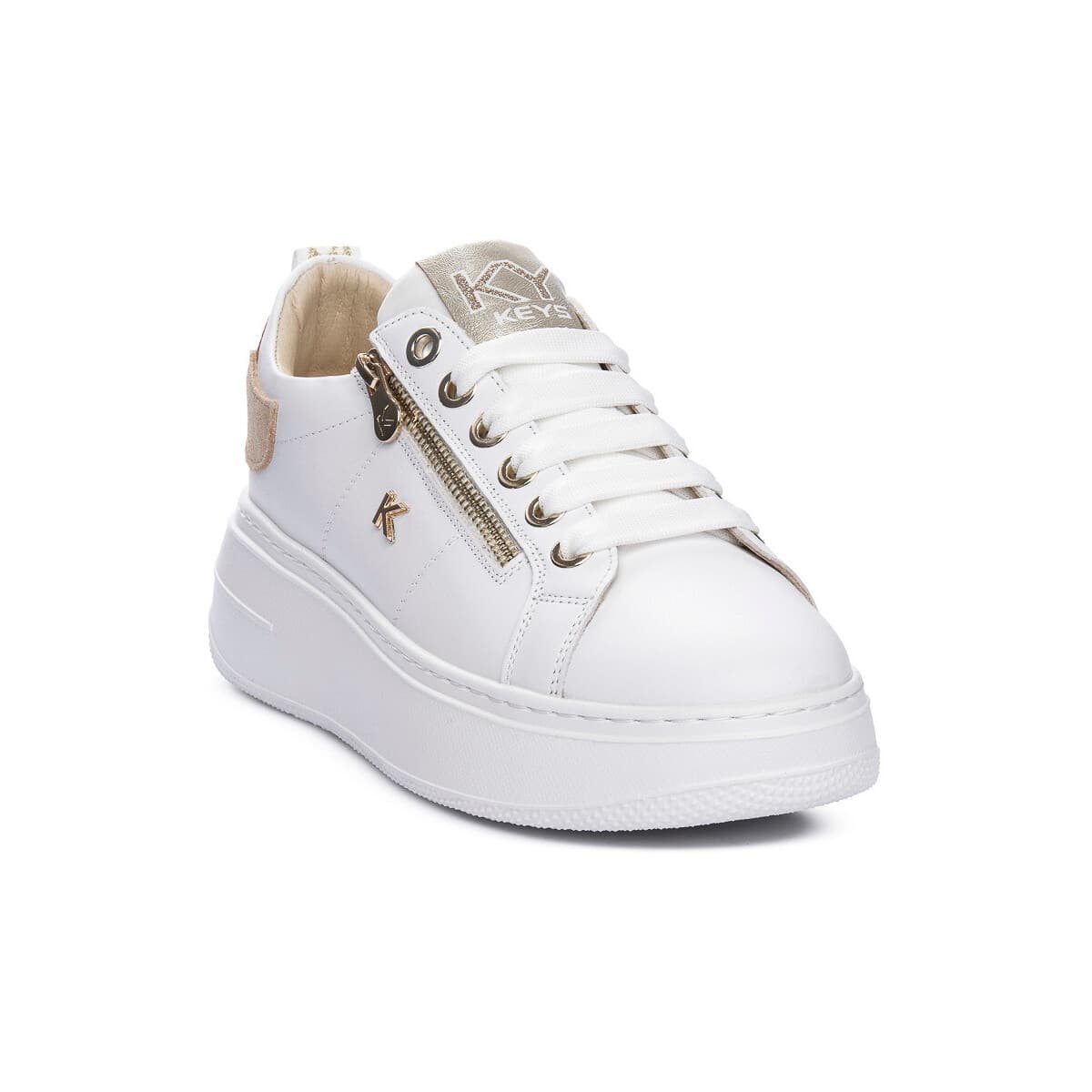 Xαμηλά Sneakers Keys WHITE PLATINO