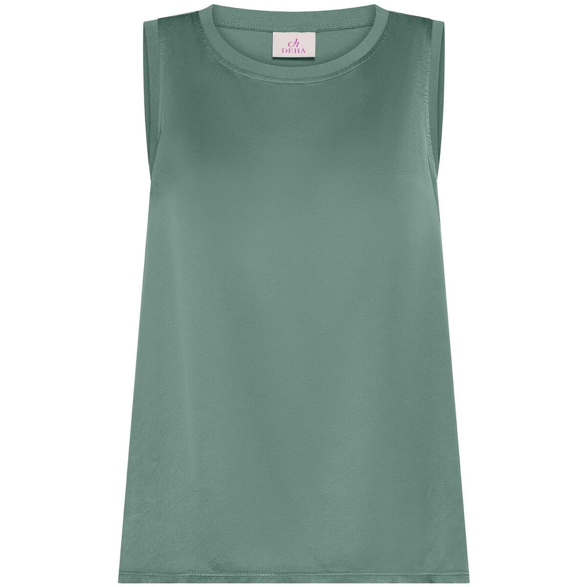 Αμάνικα/T-shirts χωρίς μανίκια Deha Flared Satin Front Top