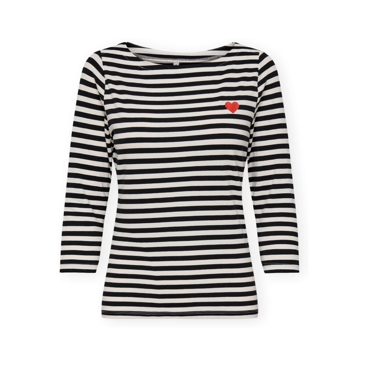 Μπλουζάκια με μακριά μανίκια Only Noos Top Fifi Life - Cloud Dancer/Black