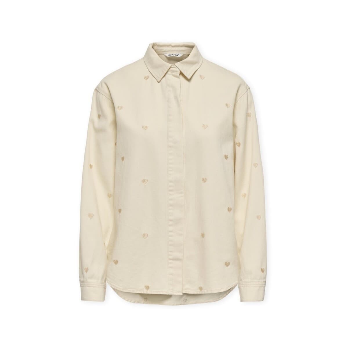 Πουκάμισα Only Vera Heart Shirt - Ecru