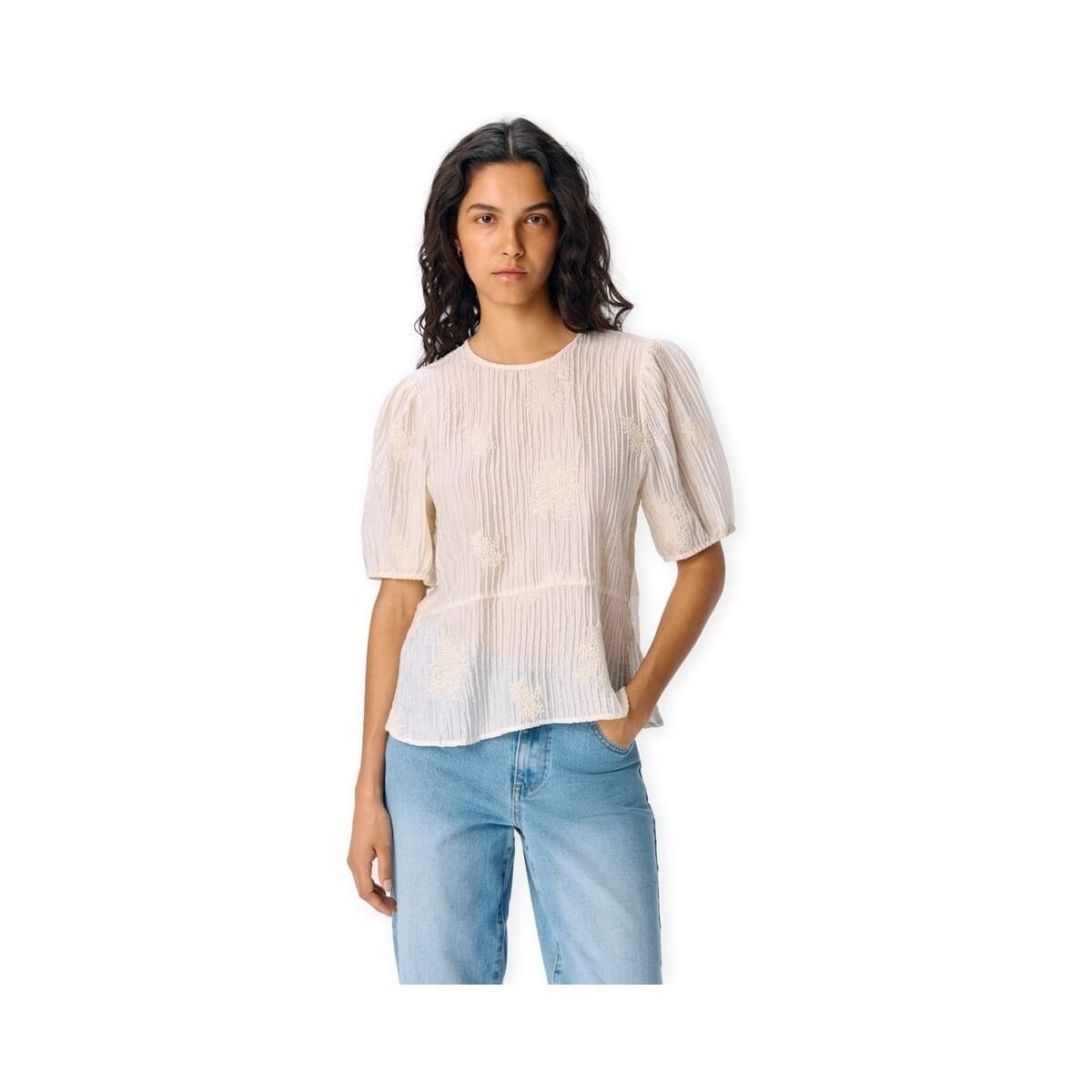 Μπλούζα Object Top Zelma - White Sand
