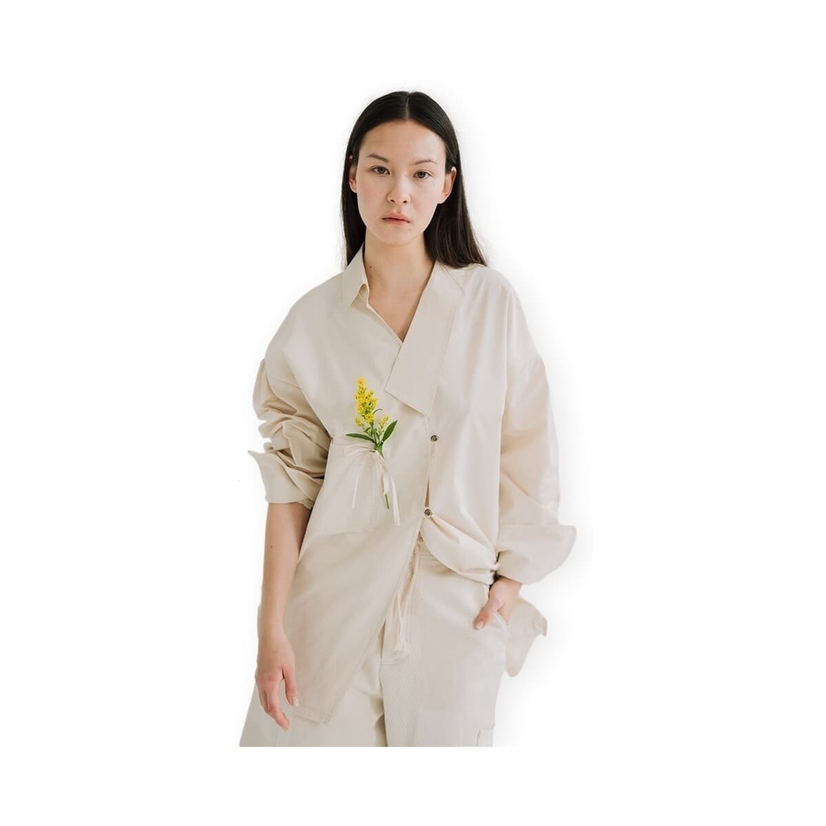 Πουκάμισα Mirakaya Raw Shirt - Bege