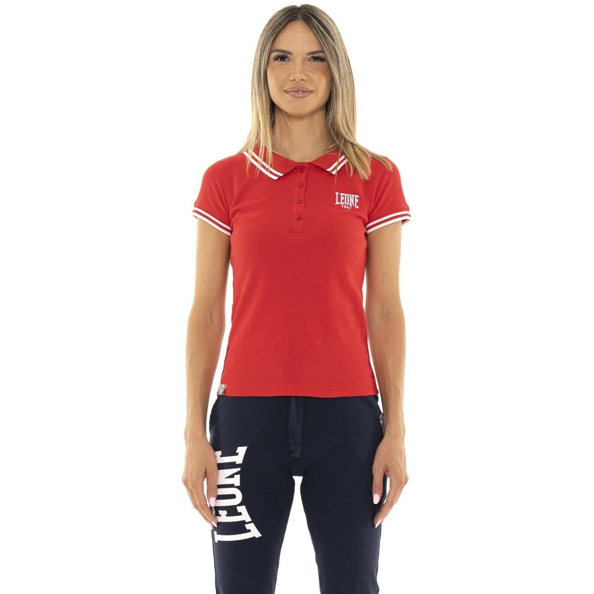 Πόλο με κοντά μανίκια Leone 1947 Woman Team Line
