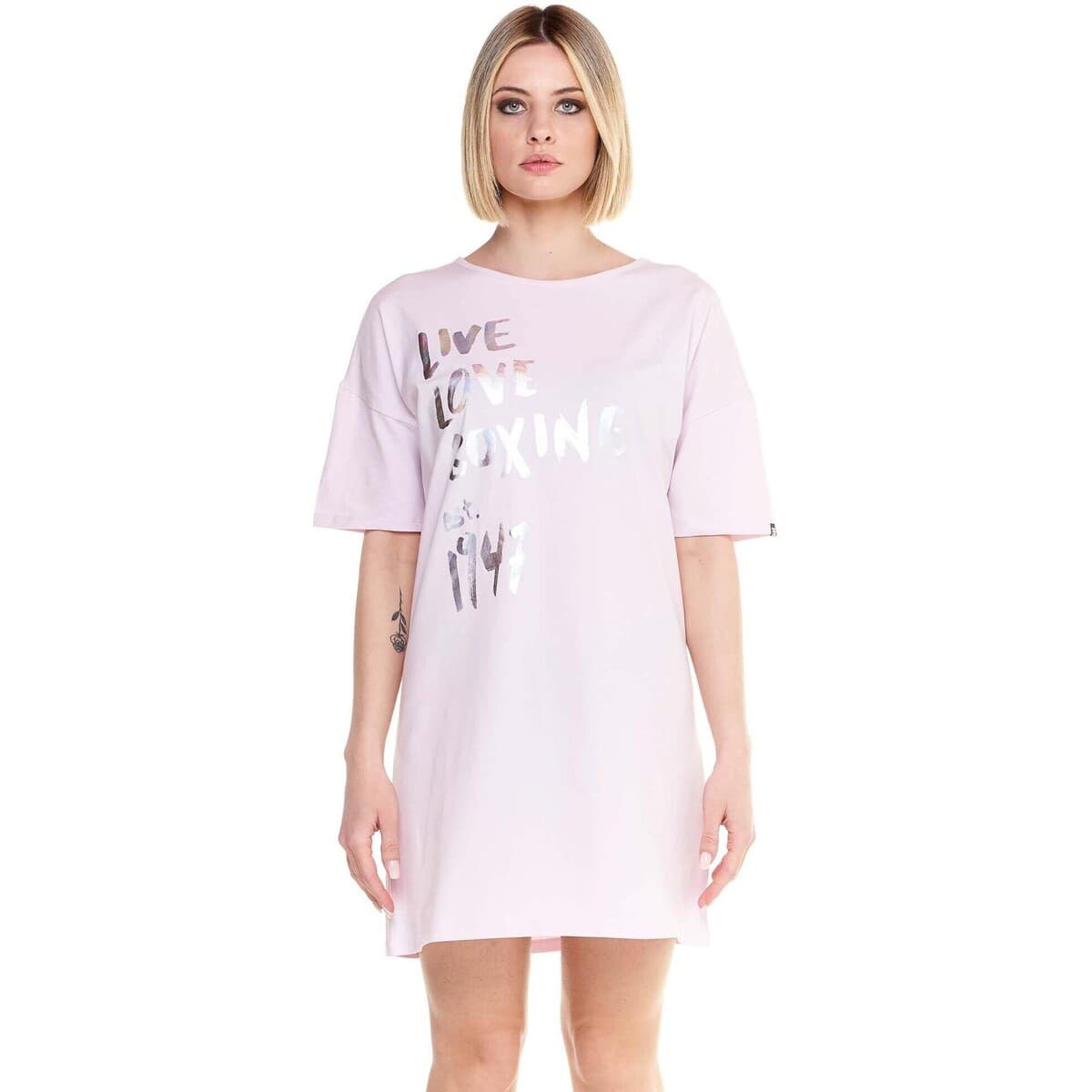 Κοντά Φορέματα Leone 1947 Woman Big T-Shirt Short Slevees Sparkly