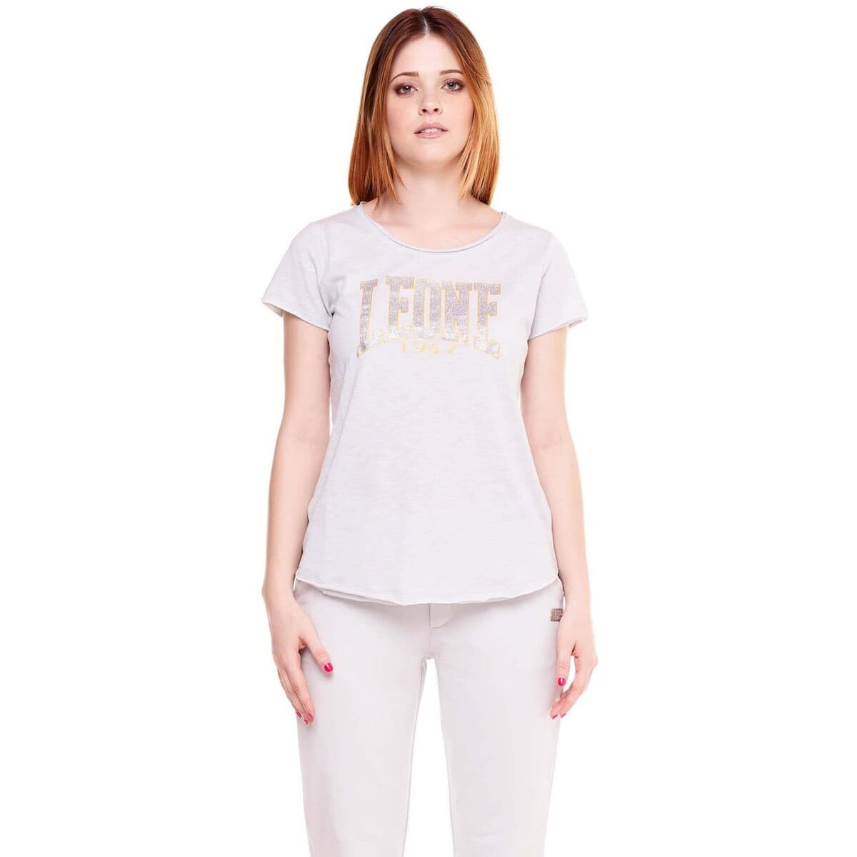 T-shirt με κοντά μανίκια Leone 1947 Woman Short Sleeves Gold Silver