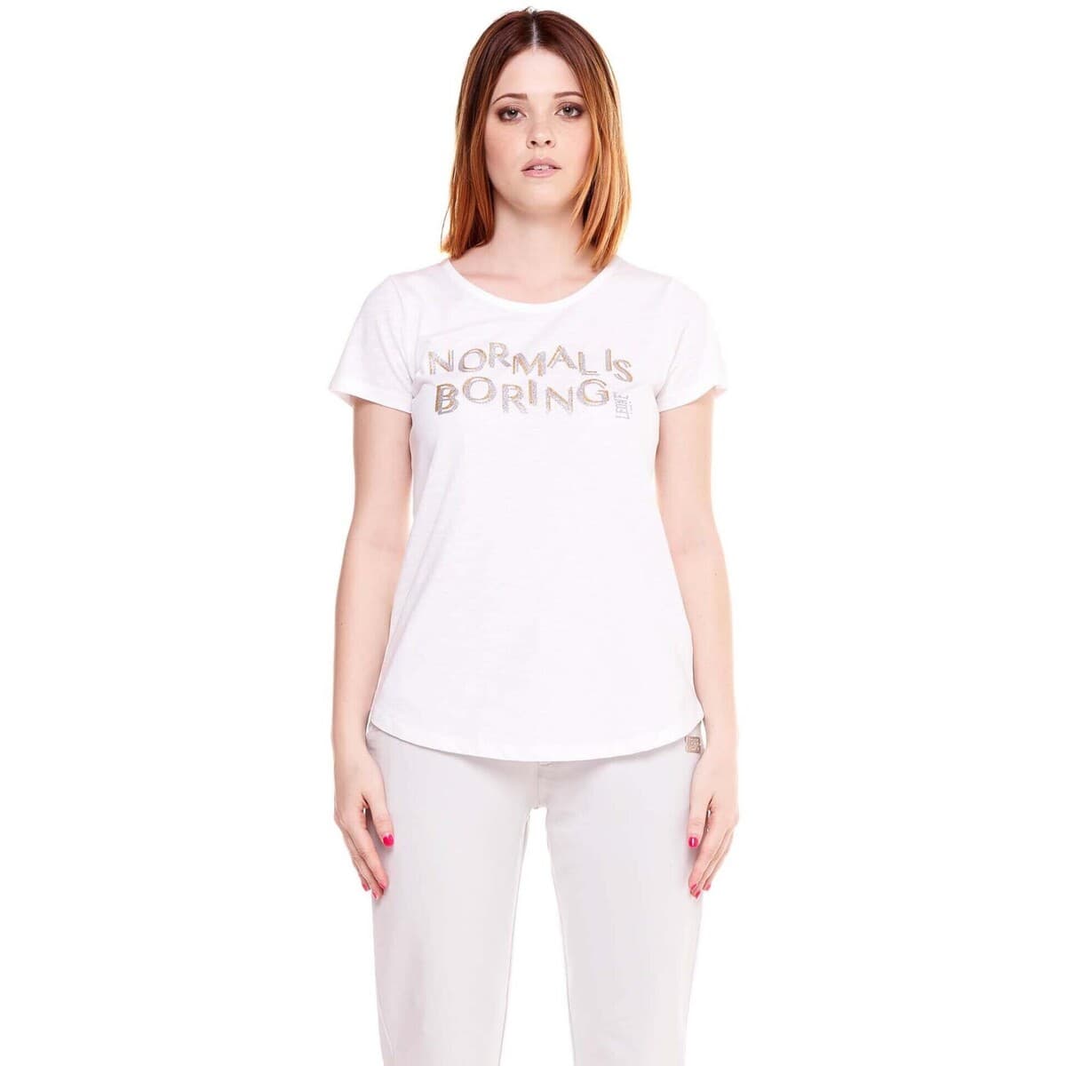 T-shirt με κοντά μανίκια Leone 1947 Woman Short Sleeves Gold Silver
