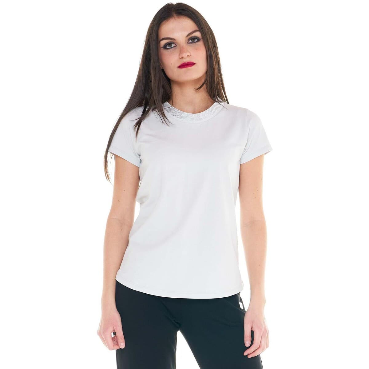 T-shirt με κοντά μανίκια Leone 1947 Woman Short Sleeves Crystal